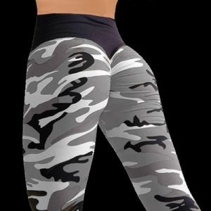 grey camo workout leggings